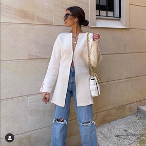 Zara fitted knit jacket with side vents